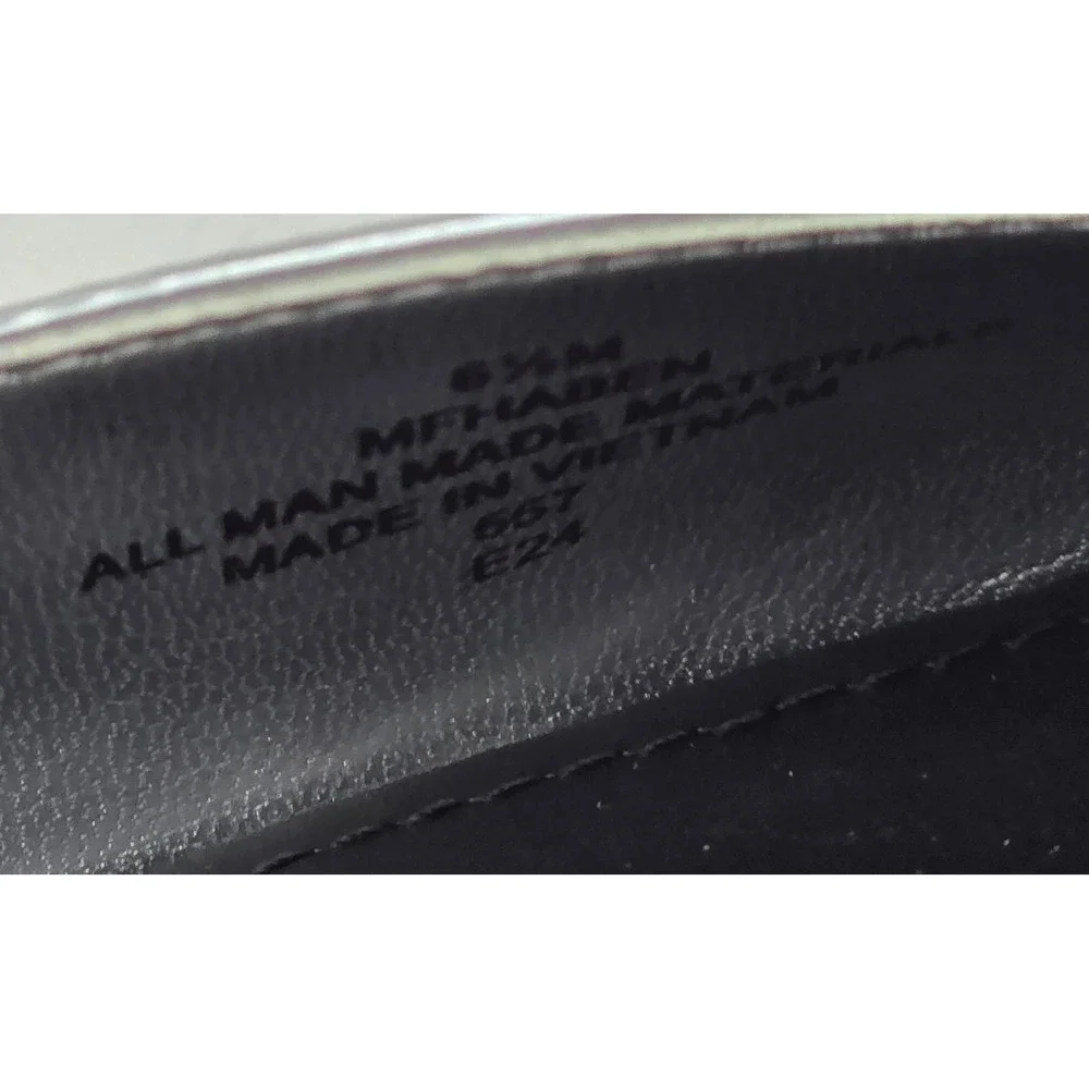 Marc Fisher Haben Pumps Womens 6.5 Silver Metallic Pointed Toe Ankle Strap - NEW